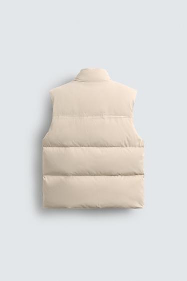 DOUDOUNE SANS MANCHES MATELASSÉE REGULAR FIT - Marron clair de Zara - Image 7