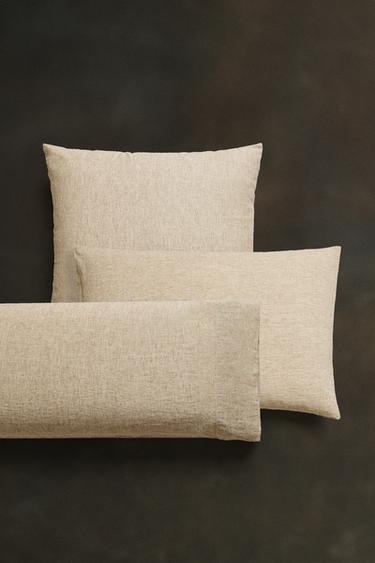LINEN PILLOWCASE - Ochre by Zara - Image 5