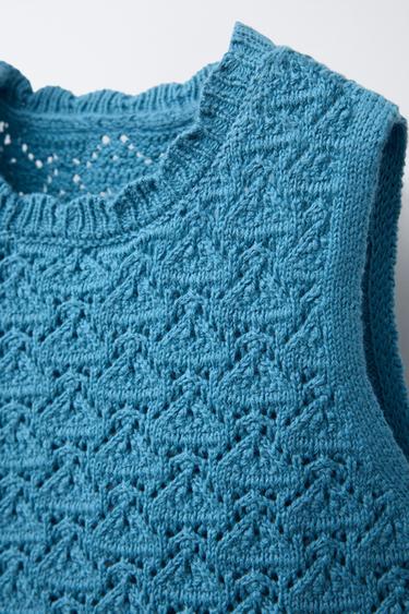 OPEN-KNIT TOP - Blue by Zara - Image 2