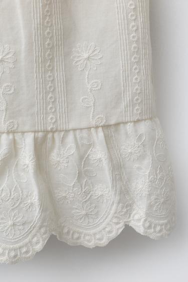 ROBE EN MAILLE BIMATIÈRE - Écru de Zara - Image 3