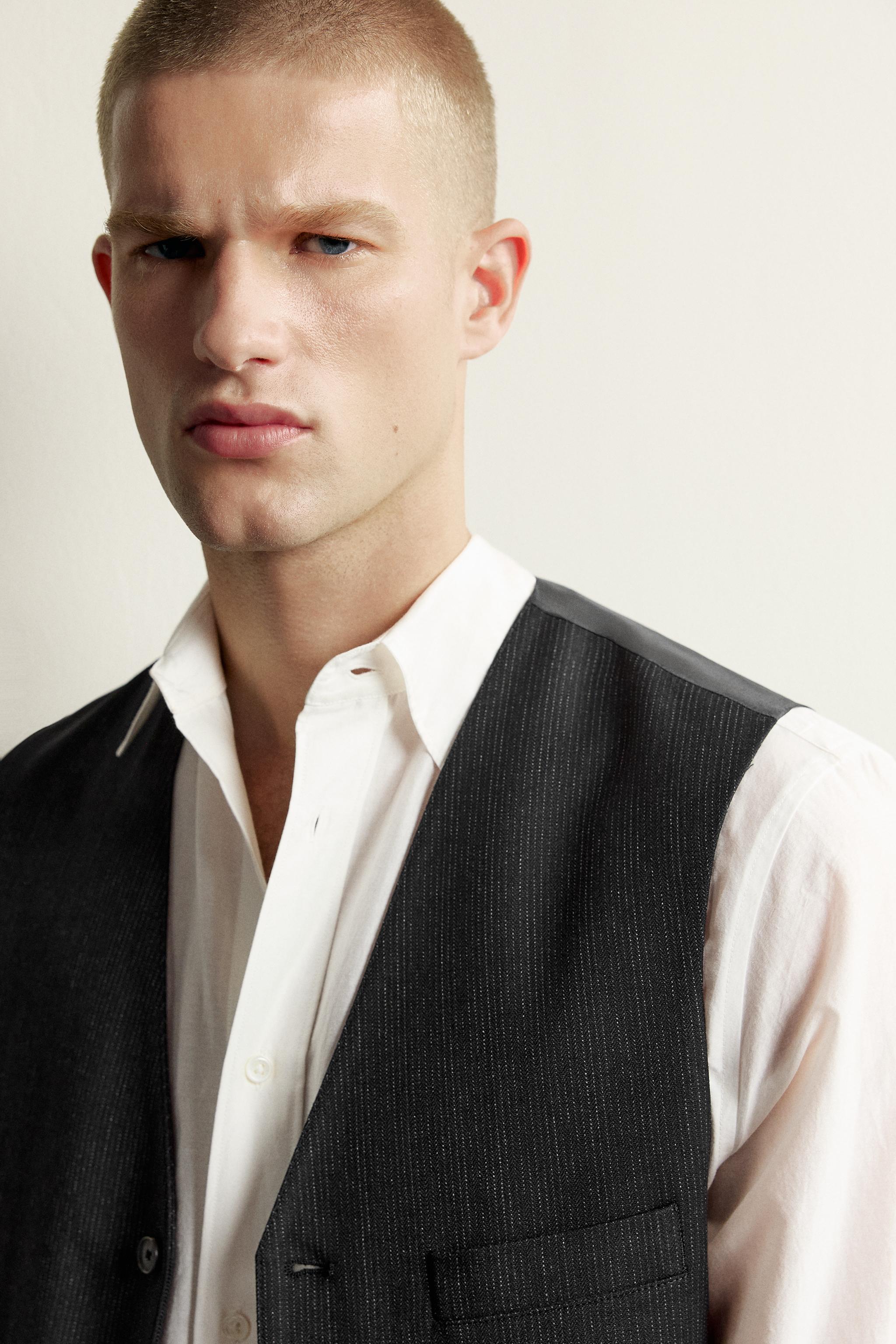 GILET DE COSTUME À RAYURES