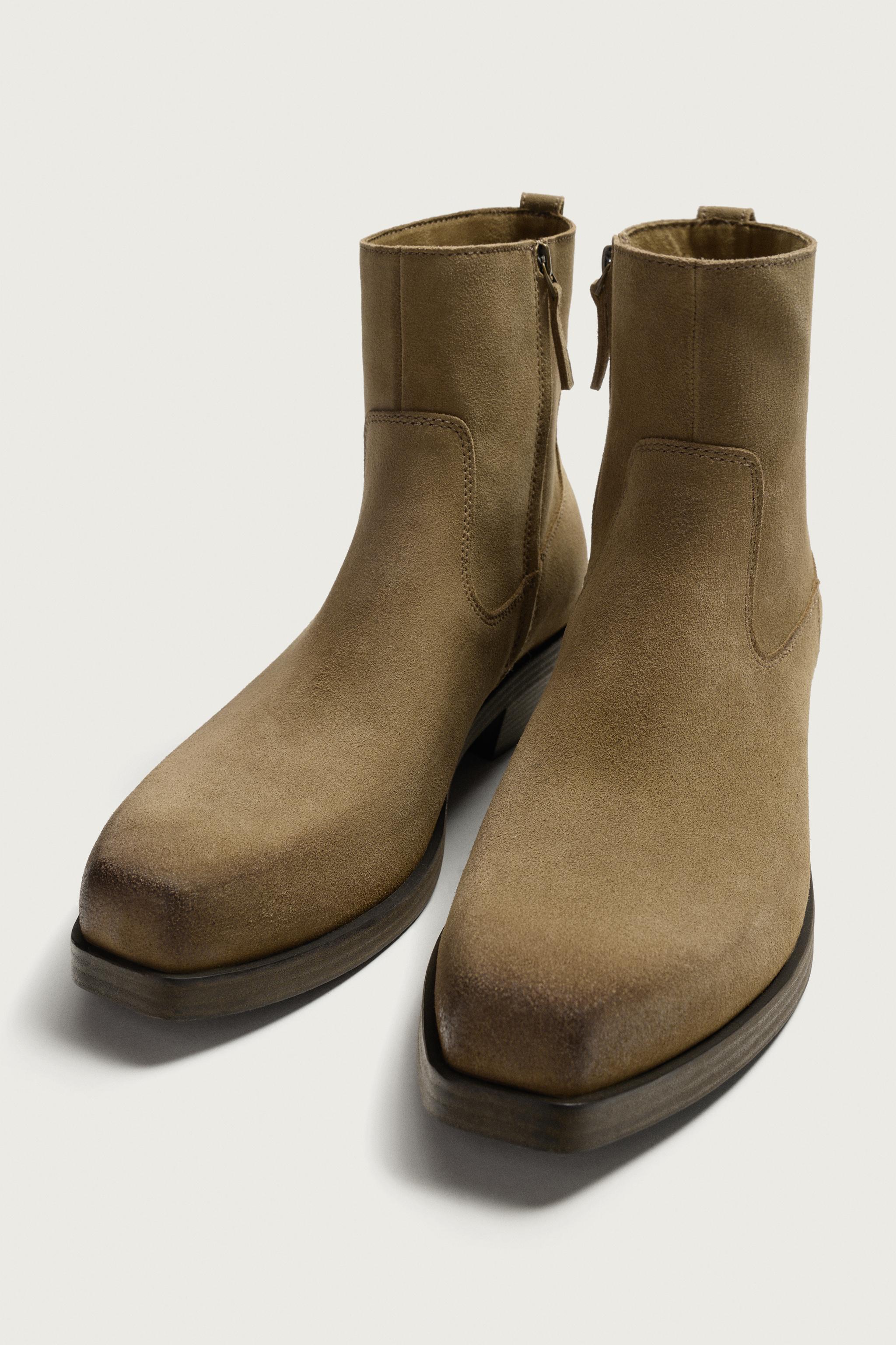 DISTRESSED LEATHER BOOTS