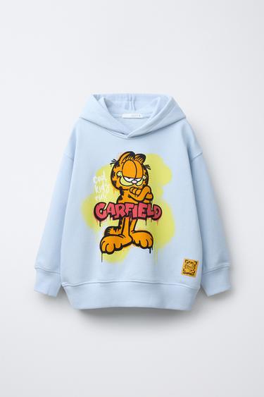 SWEATSHIRT MET GRAFFITI GARFIELD © PAWS INC - Lichtblauw van Zara