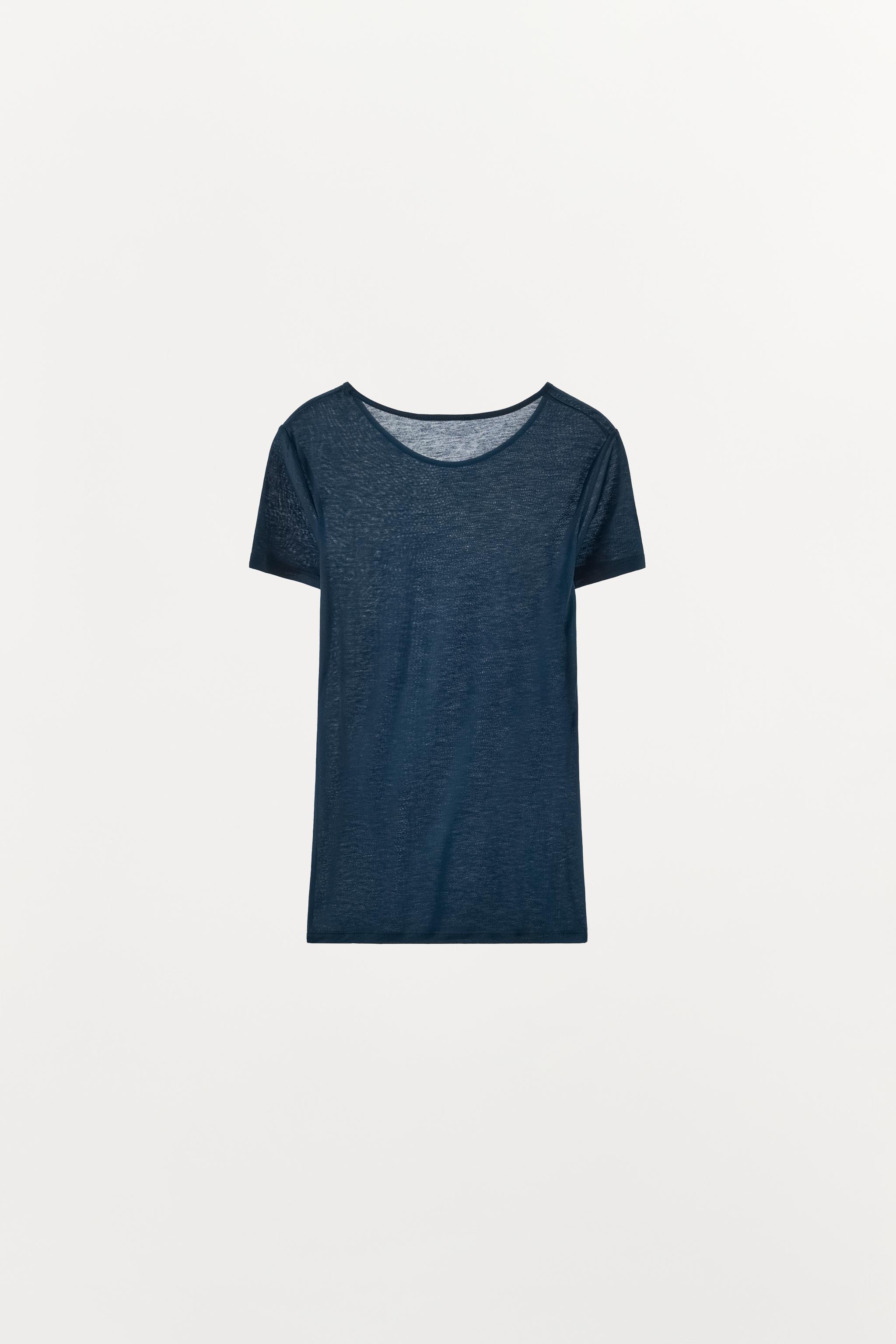 Женские футболки Zara LYOCELL AND WOOL BLEND T-SHIRT — фото 5