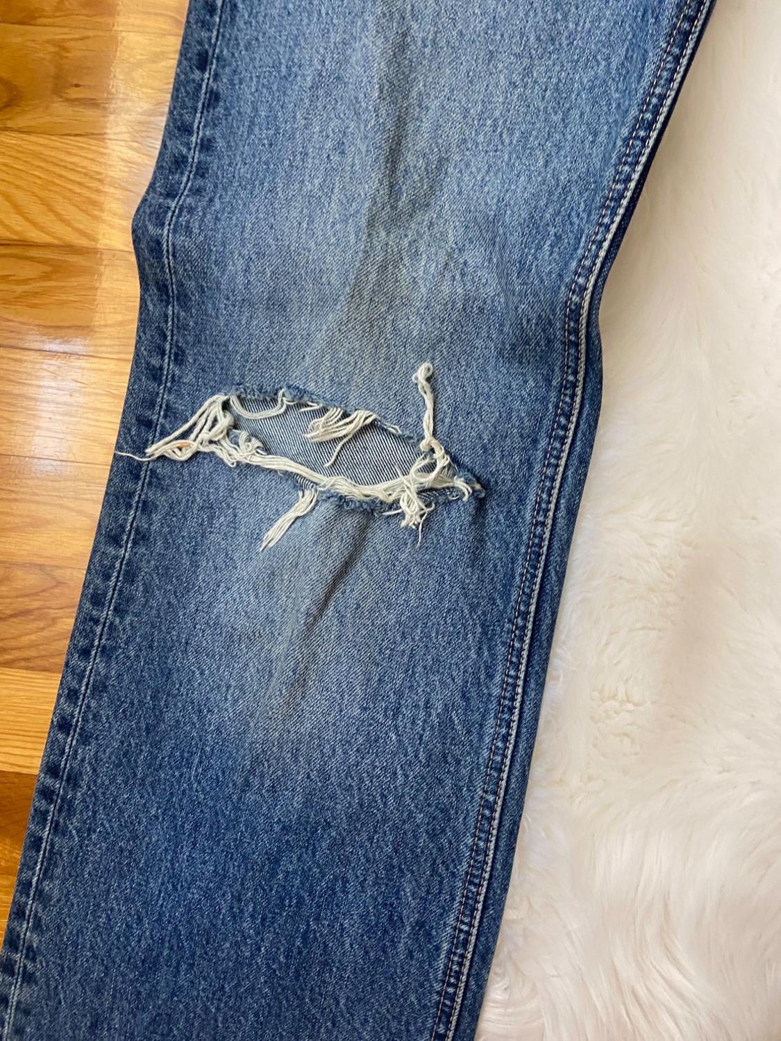 RIPPED WIDE LEG JEANS - Image 3