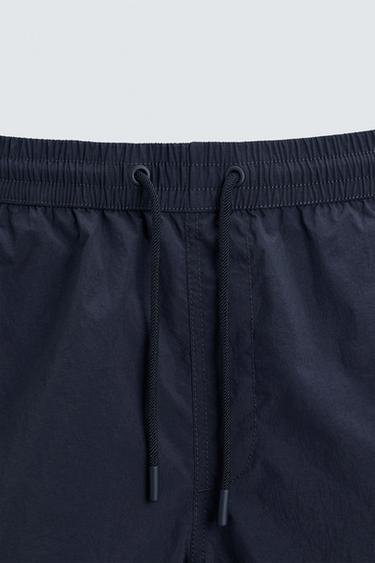 MAILLOT DE BAIN MI-LONG BASIQUE - Bleu marine de Zara - Image 7