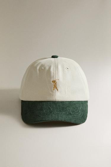 GOLF CAP - Ecru / Green by Zara