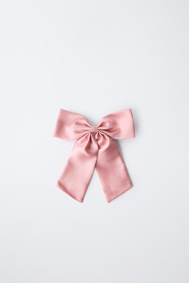 ORGANZA BOW HAIR CLIP - Pink by Zara