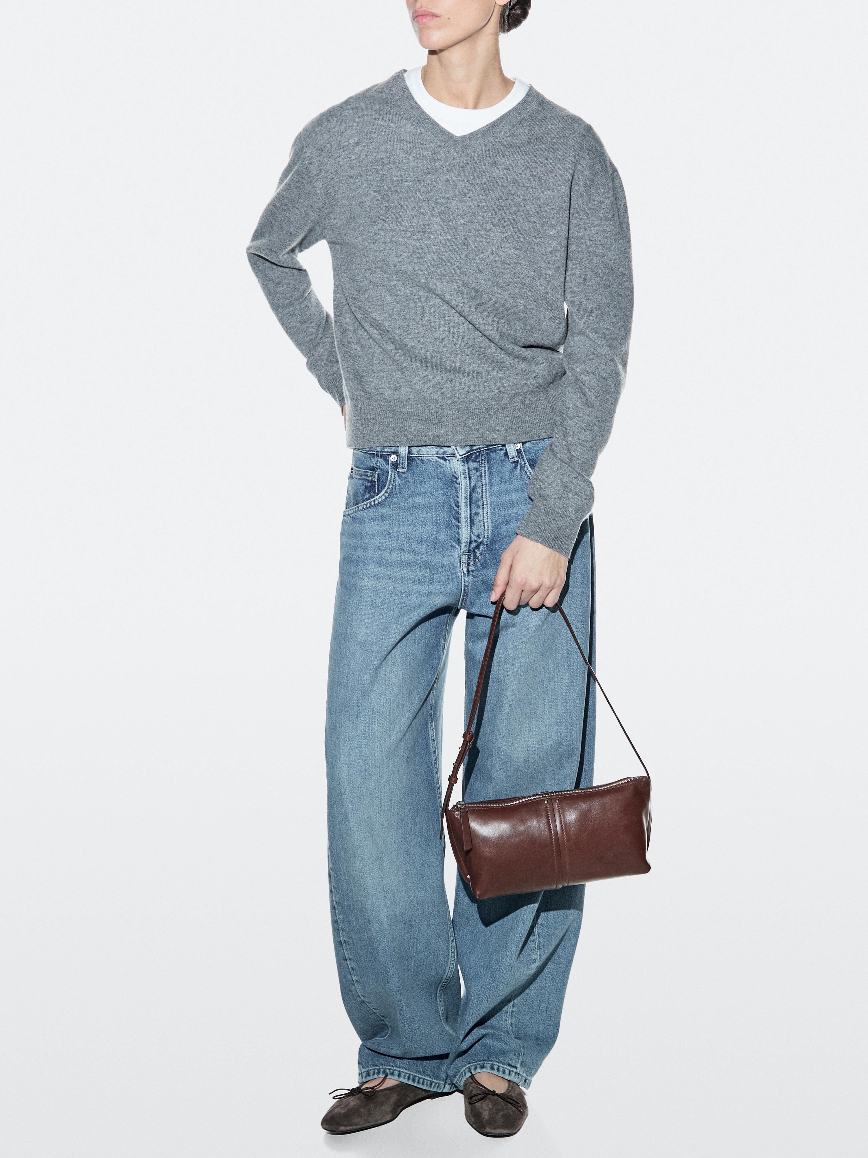 Nappa leather shoulder bag