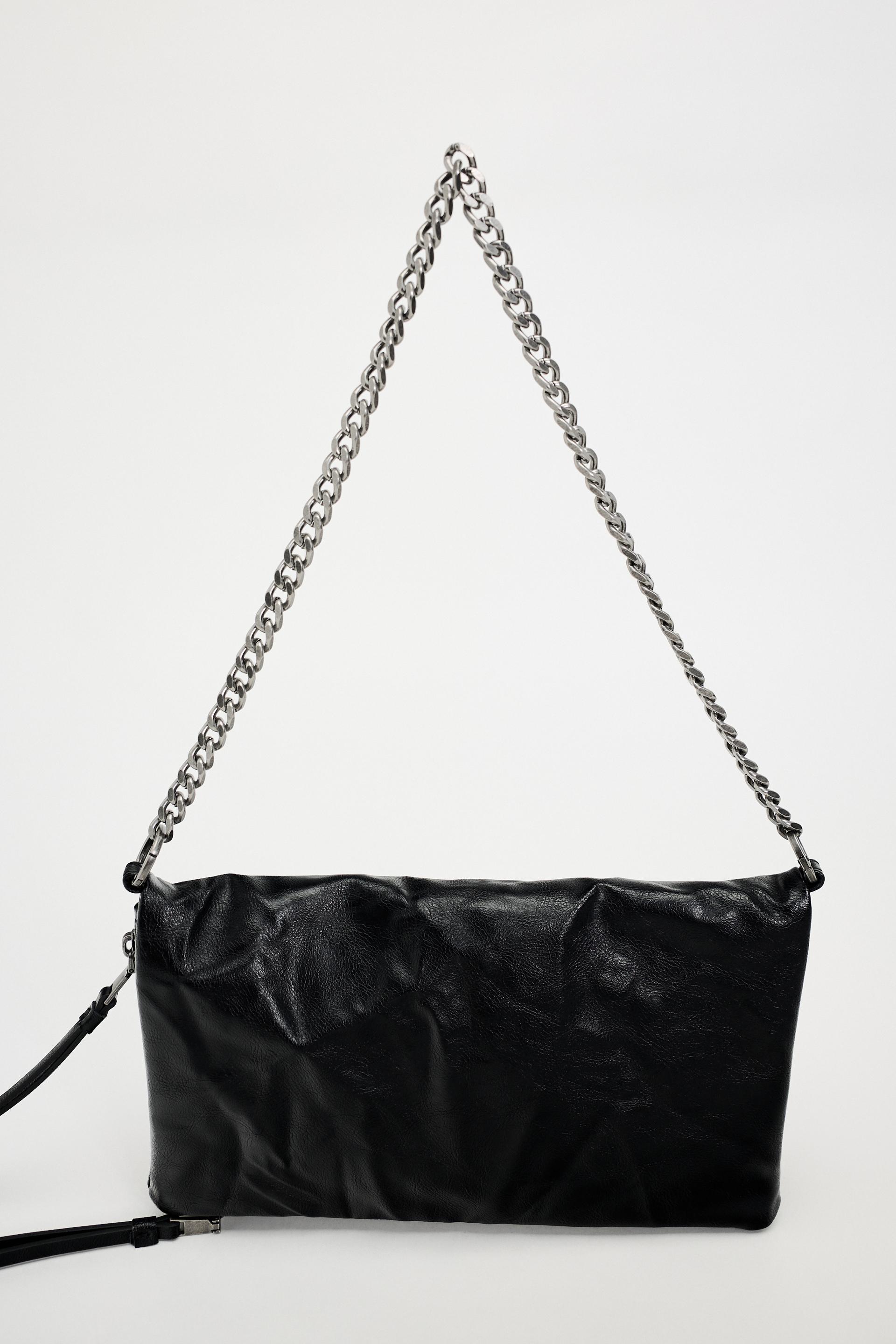 Zara rocker crossbody bag black Clearance