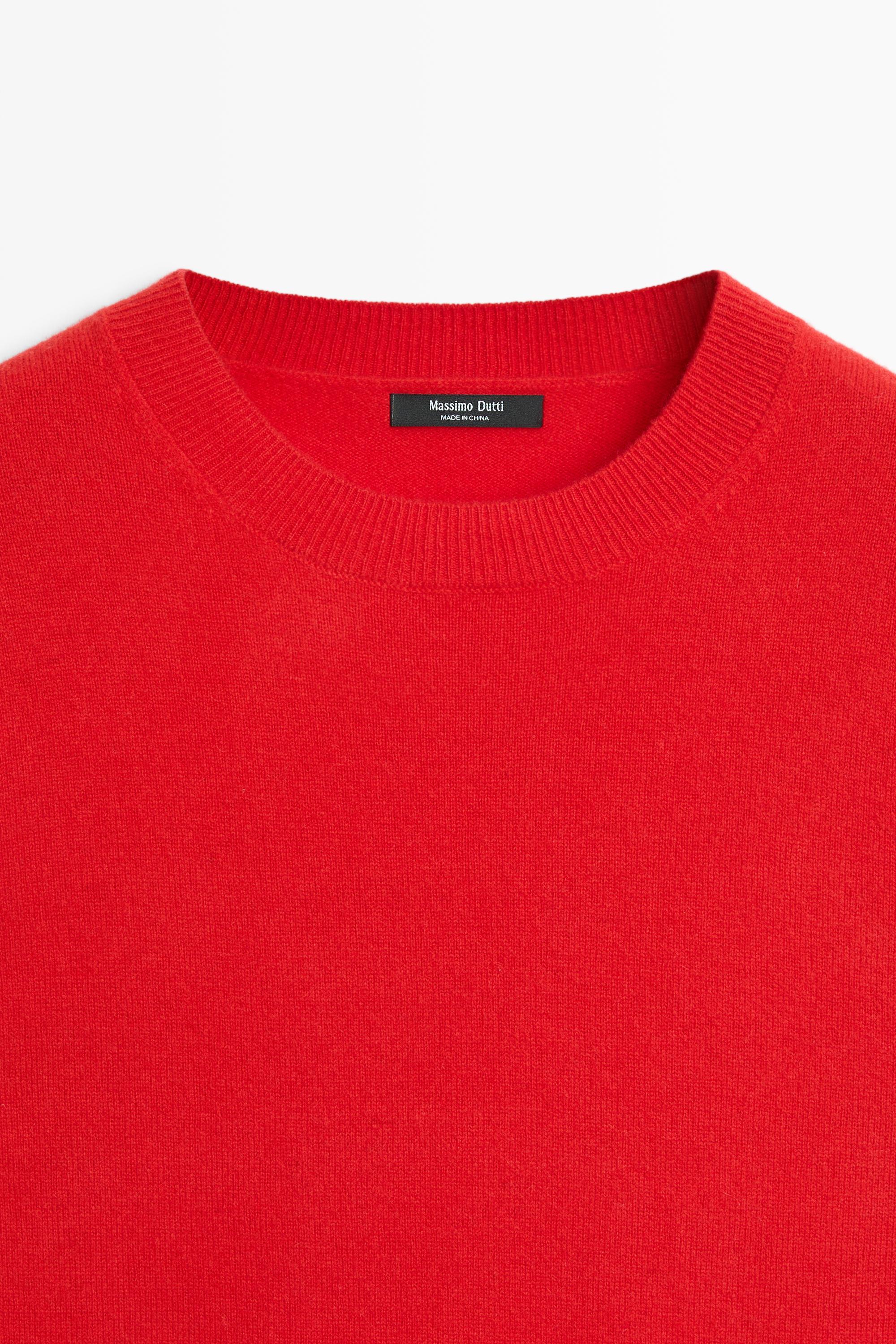 Pull en maille manches courtes mélange de laine