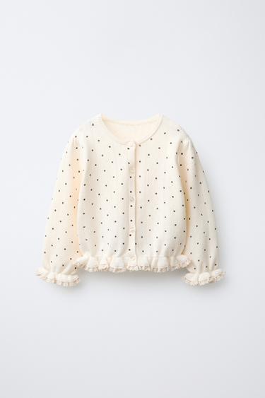 CHAQUETA PUNTO TOPOS - Crudo de Zara