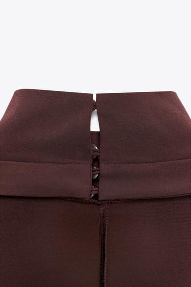 LONG OPEN BACK DRESS - Burgundy by Zara - Image 5