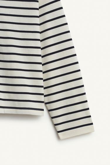 STRPPD TSHRT CRDS - Blanc / Bleu marine de Zara - Image 9