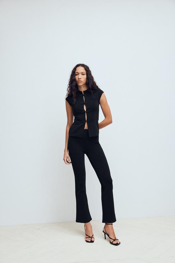 FROG FASTENING TOP AND CROPPED TROUSERS SET - Neon pink by Zara - Image 0