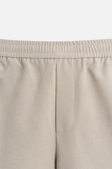 TEXTURED REGULAR FIT BERMUDA SHORTS - Sand by Zara - Image 7
