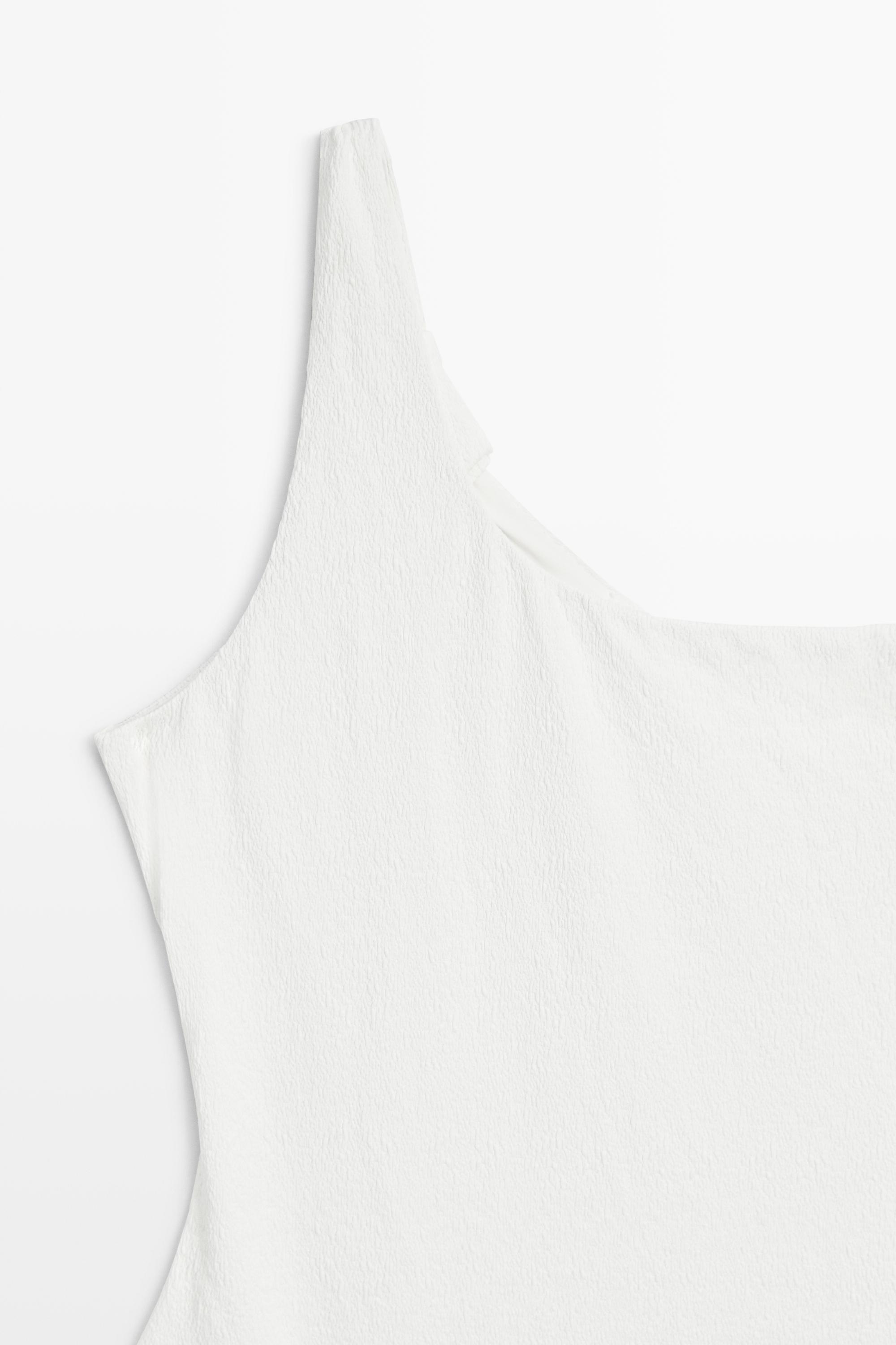 Textured asymmetric swimsuit