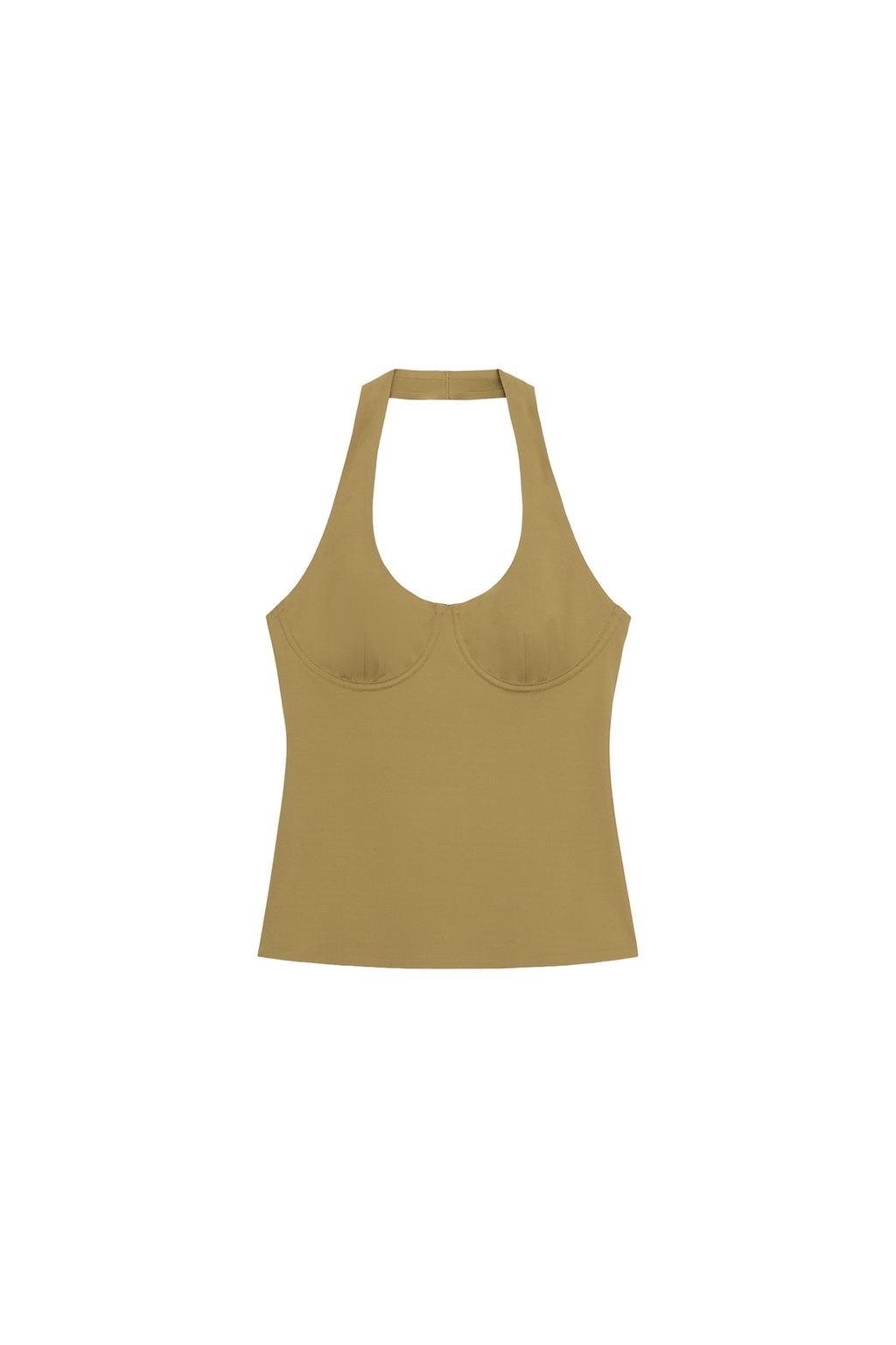 POLYAMIDE HALTER TOP - image 3