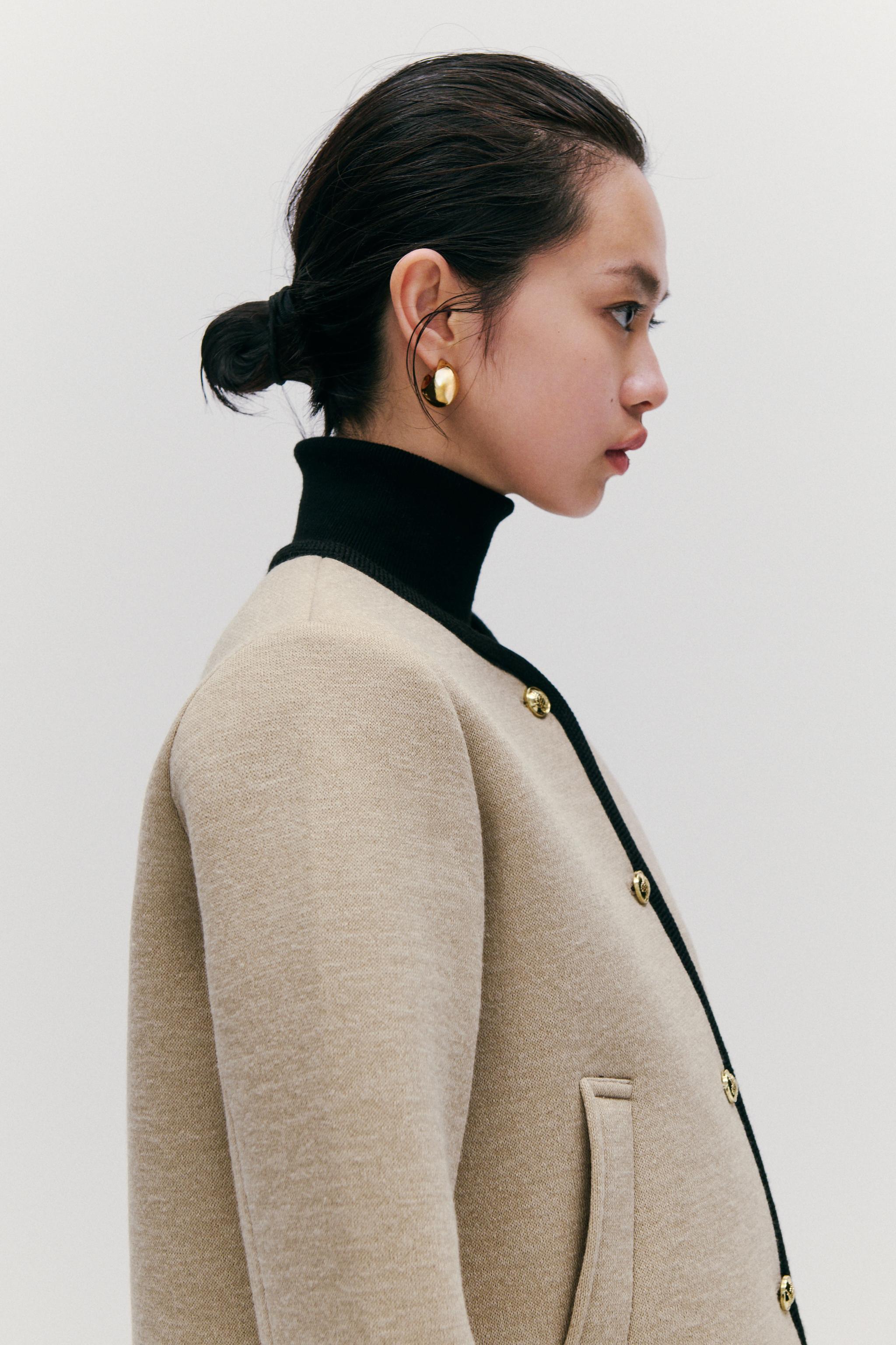 パイピング付きショートジャケット - ベージュ | ZARA Japan / 日本