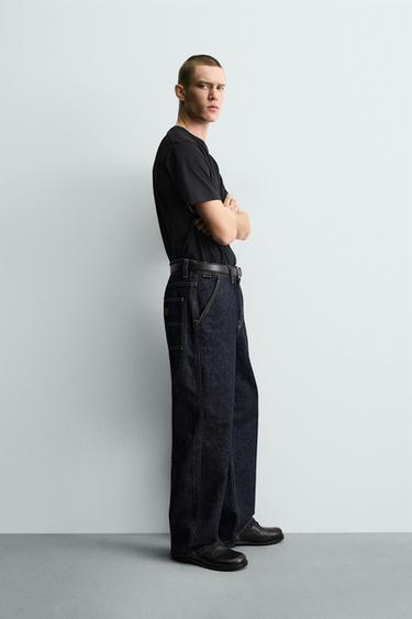 BAGGY FIT CHINO JEANS - Blue by Zara - Image 3