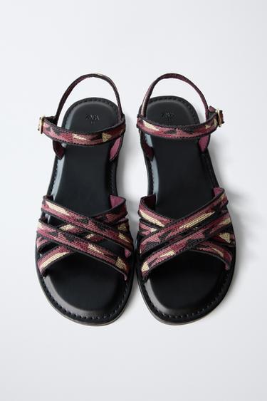 SANDALES IMPRIMÉES - Multicolore de Zara - Image 3