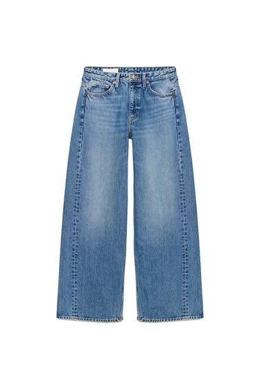JEANS TRF WIDE LEG TIRO MEDIO - Azul de Zara