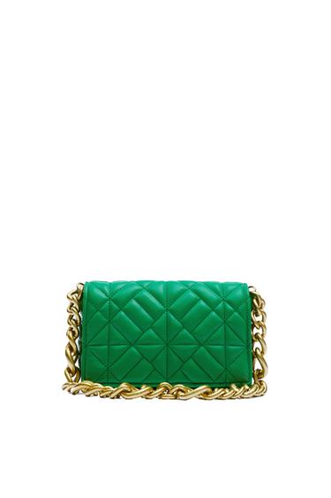 QUILTED CHAIN STRAP SHOULDER BAG