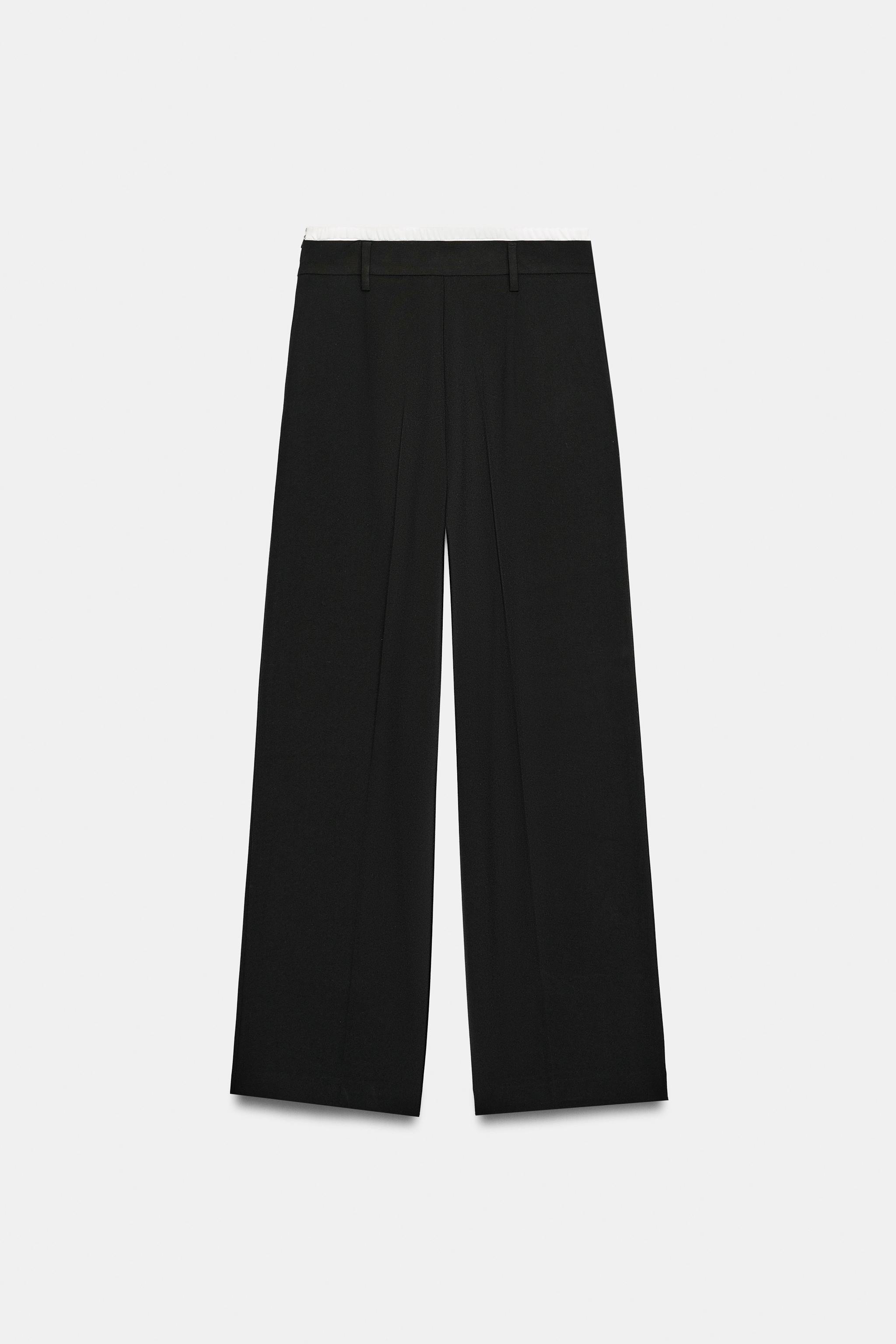 Zara Çift Belli Geniş Paça Pantolon görsel 7