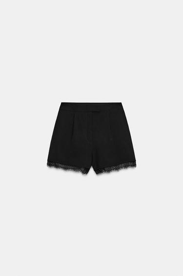 BERMUDASHORTS MIT SPITZE - Schwarz von Zara - Bild 0