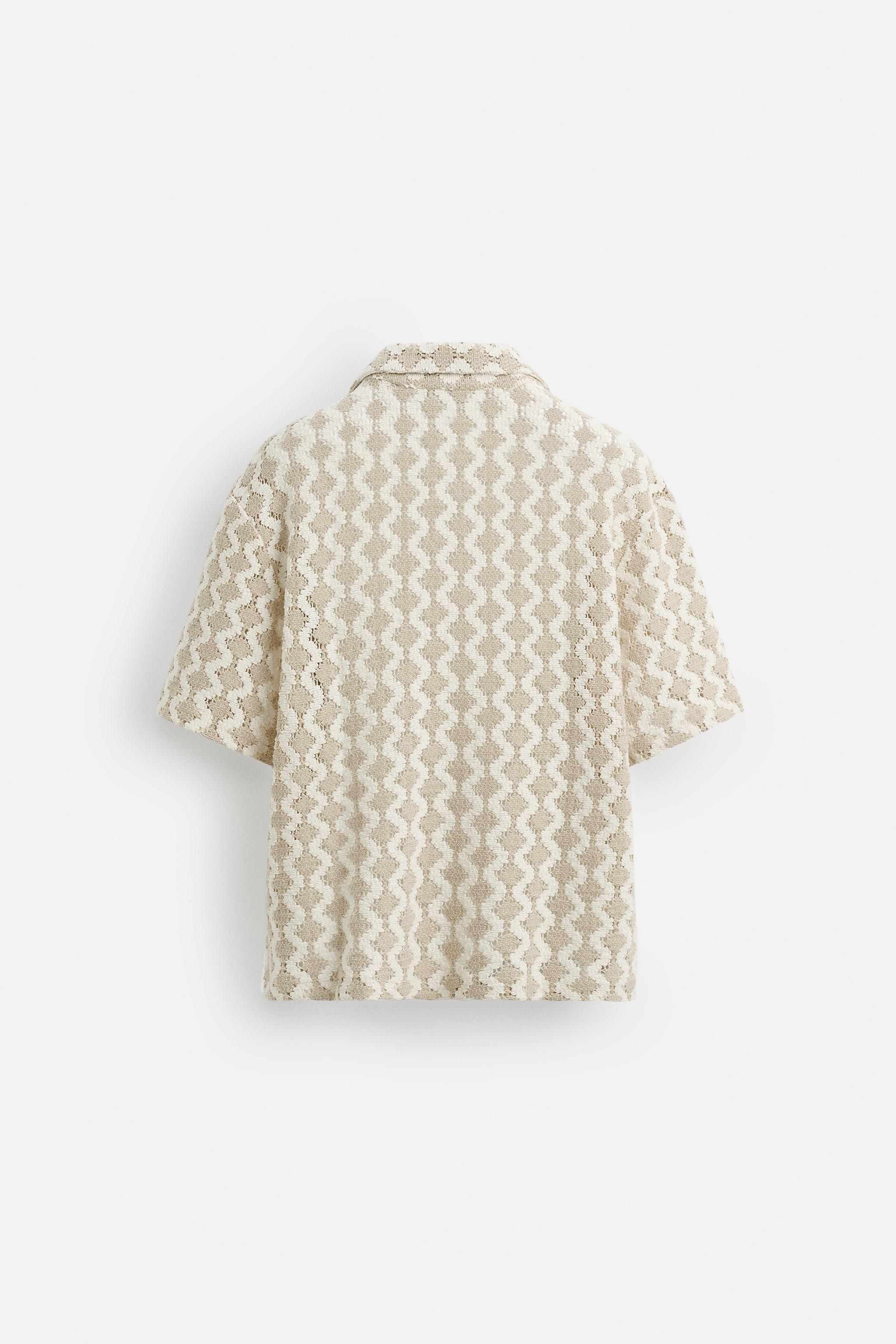 TEXTURED CROCHET SHIRT