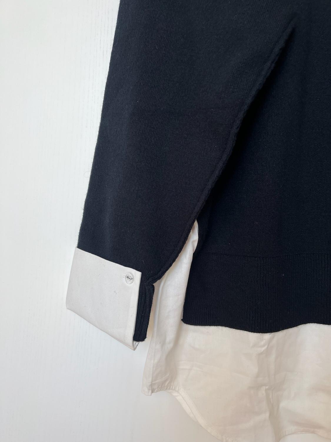 JUMPER WITH CONTRAST POPLIN - Image 4