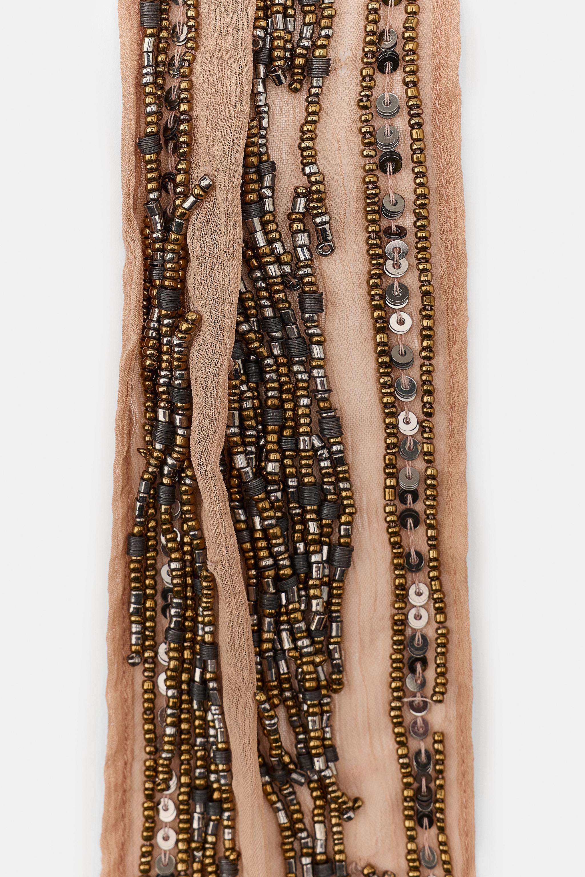 BEADED FRINGE MULTI-POSITION BANDANA
