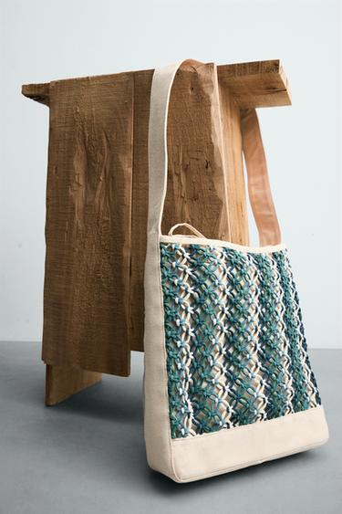 MACRAMÉ SHOULDER BAG - Multicoloured by Zara