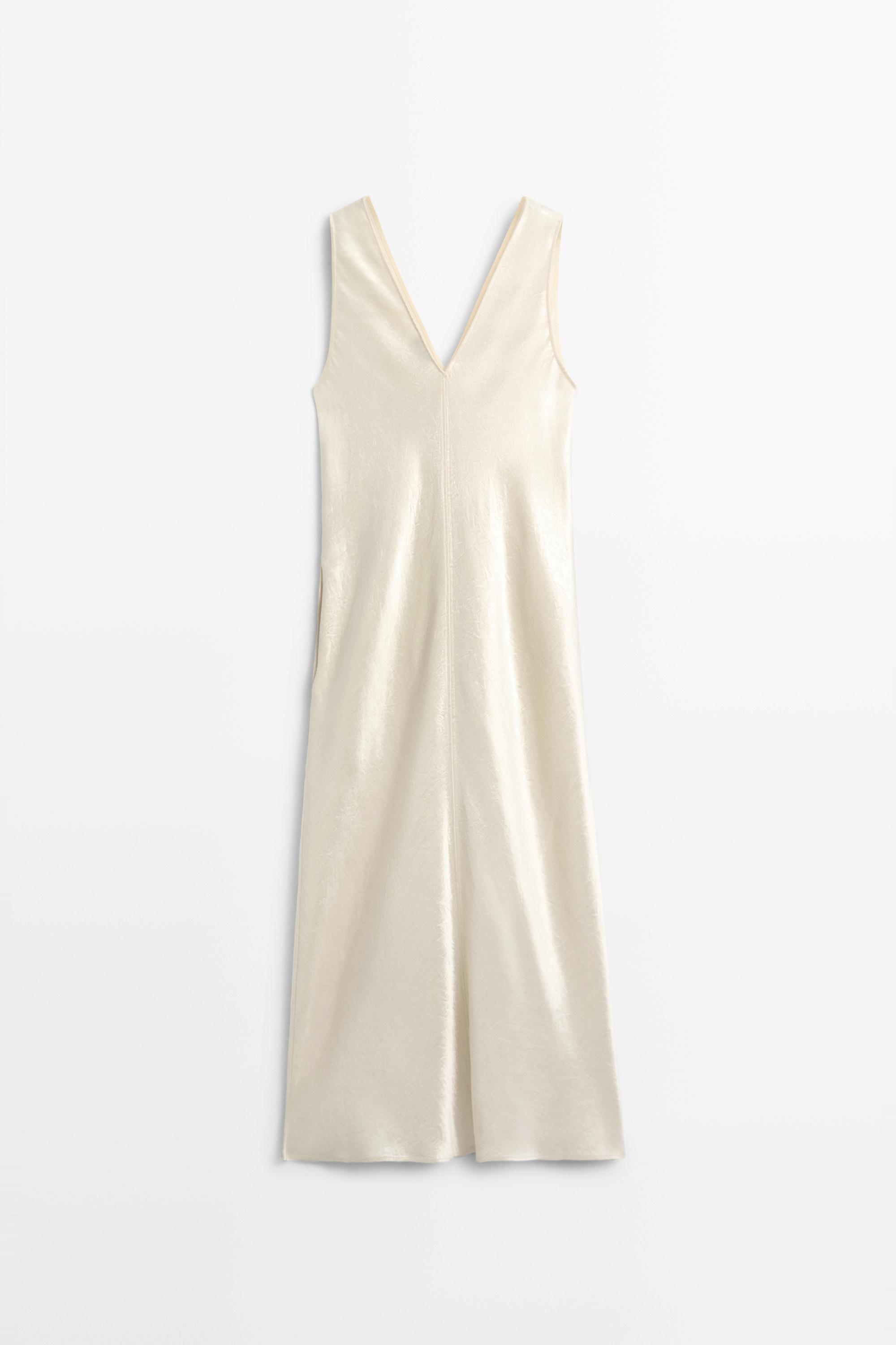 Satin flowing midi dress - STUDIO