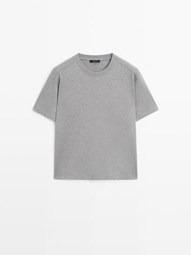 Camiseta manga corta 100% algodón - Gris de Zara