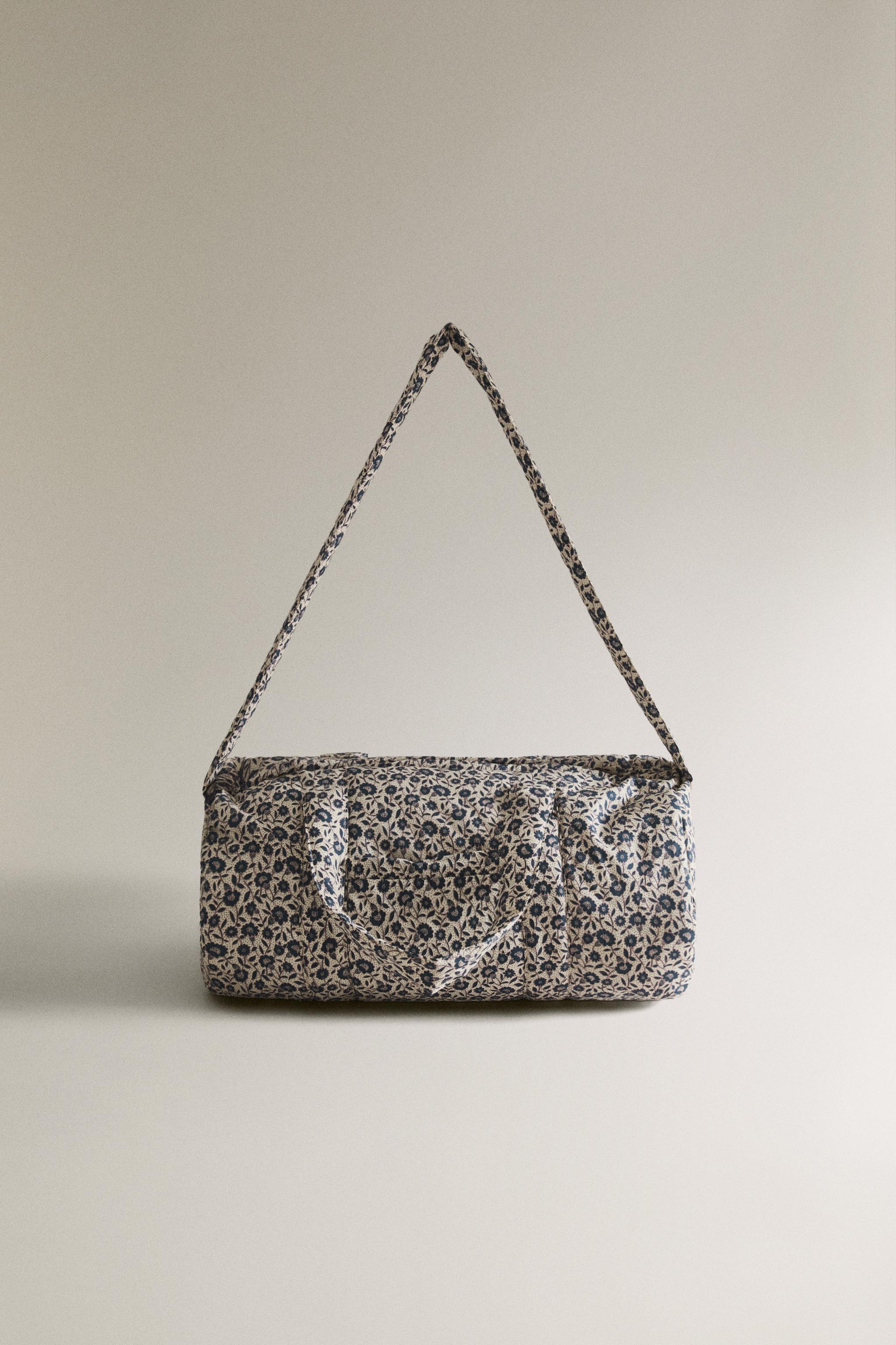 FLORAL COTTON DIAPER BAG