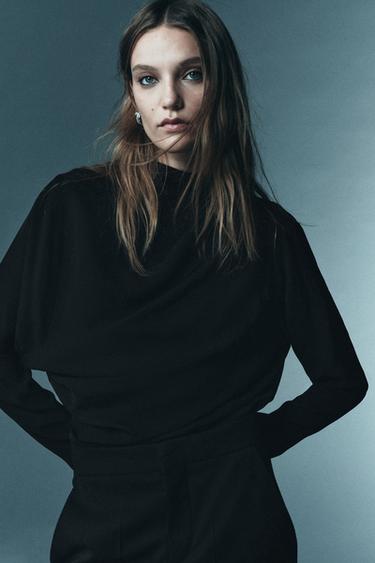 BLOUSE DRAPÉE ÉDITION LIMITÉE - Noir de Zara
