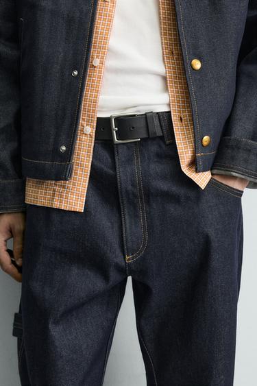 EMBROIDERED LOOSE FIT JEANS - Indigo by Zara - Image 5