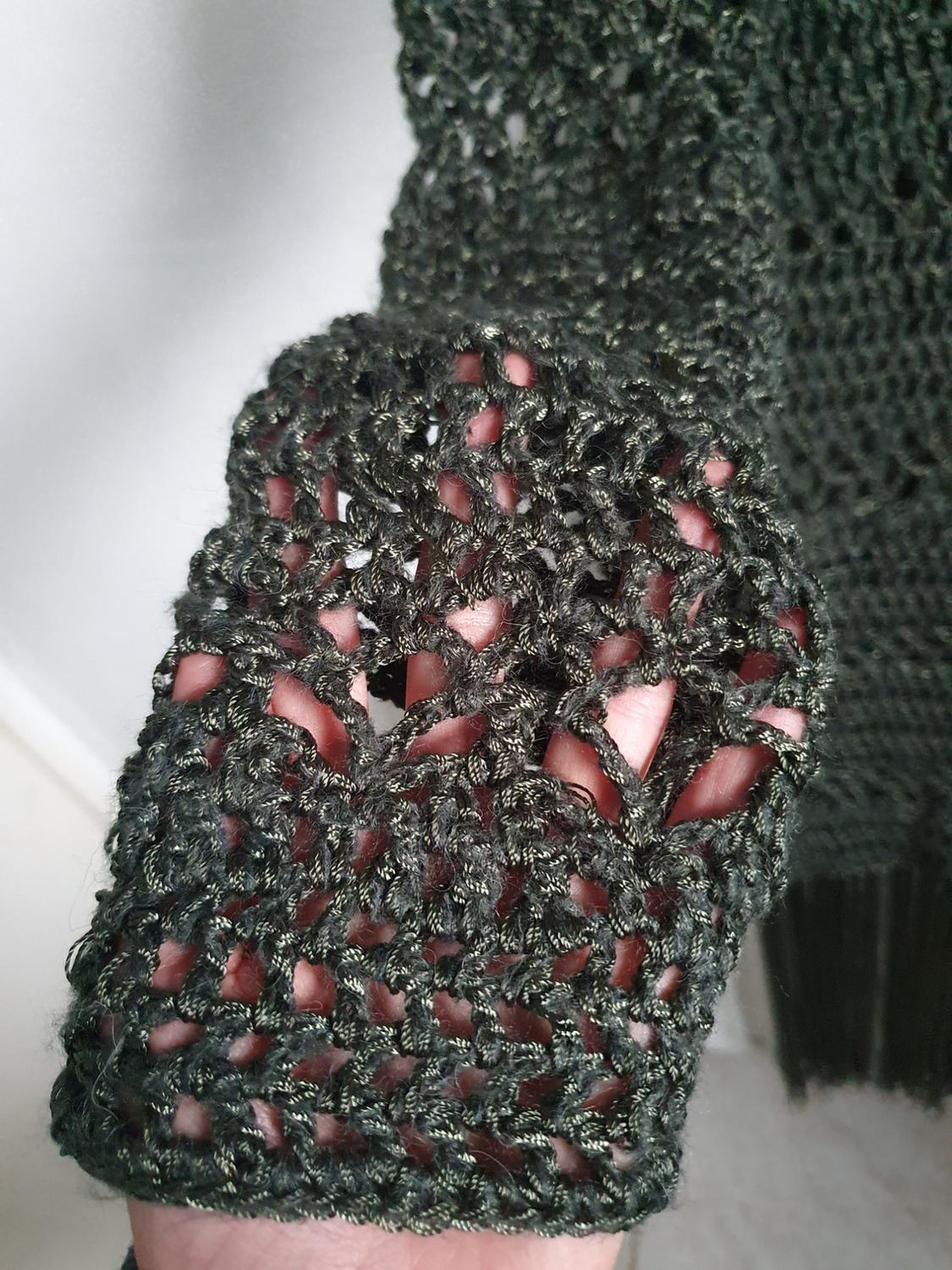 CROCHET KNIT DRESS WITH FRINGING - Image 3