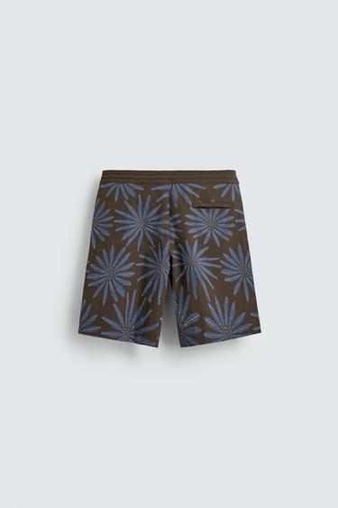 MAILLOT DE BAIN LONG À IMPRIMÉ FLORAL - Marron de Zara - Image 1