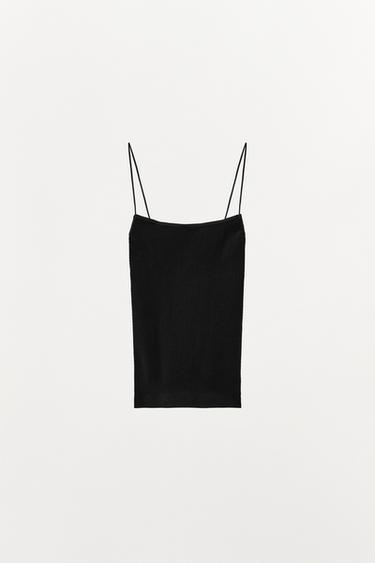 TOP TIRANTES SEAMLESS - Negro de Zara - Imagen 0