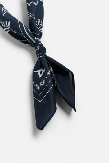 PAISLEY PRINT BANDANA - Navy blue by Zara - Image 2