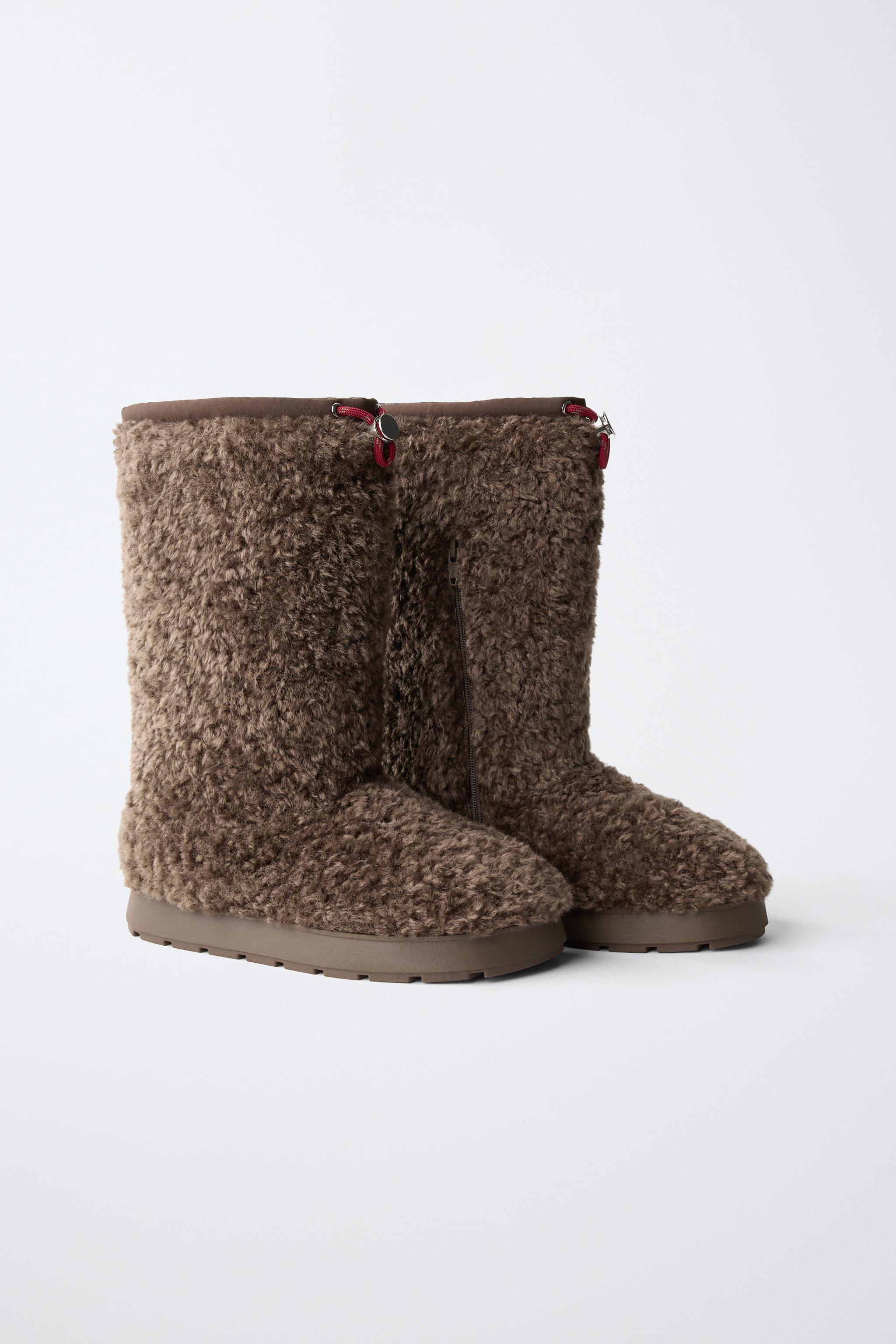 FAUX SHEARLING BOOTS