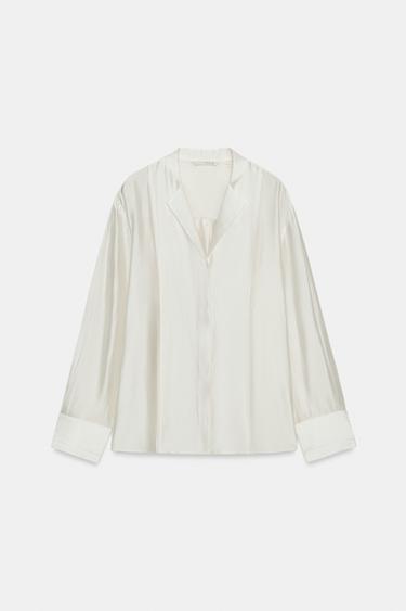 CHEMISE FLUIDE ZW COLLECTION - Blanc cassé de Zara