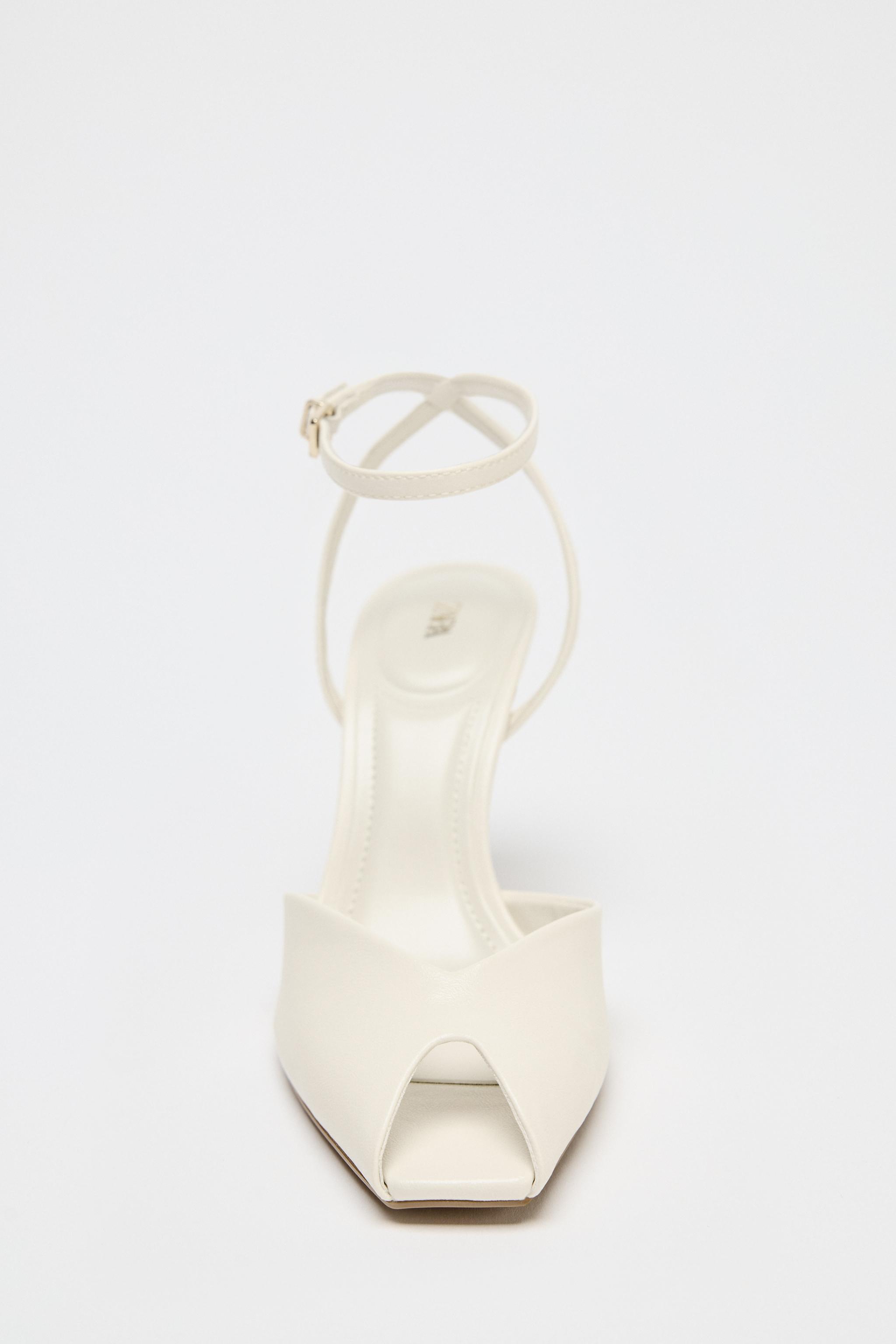 OPEN HEELED SANDALS - White | ZARA United States