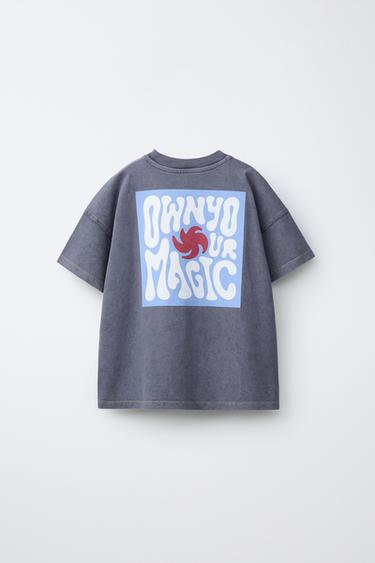 FADED PRINTED POCKET T-SHIRT - Anthracite grey by Zara - Image 1