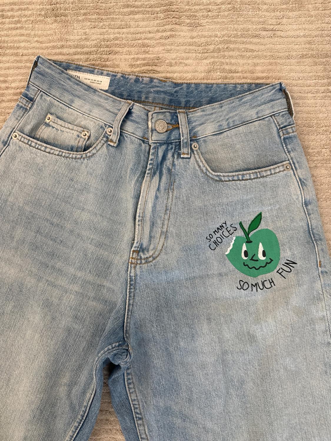 ΤΖΙΝ BAGGY FIT ΜΕ ΣΤΑΜΠΕΣ - Image 2