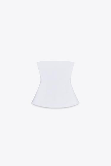 INTERLOCK BANDEAU TOP - White by Zara - Image 4