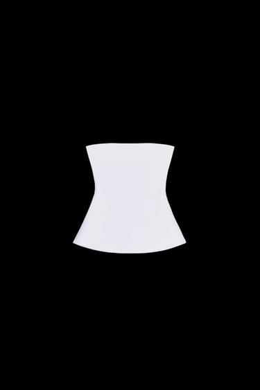 BANDEAU-TOP INTERLOCK - Weiß von Zara - Bild 0