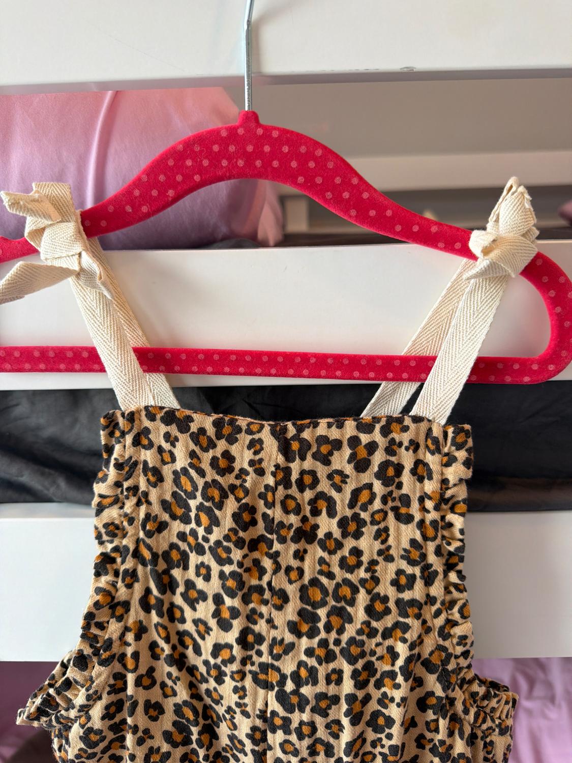 ANIMAL PRINT DUNGAREES WITH BOWS - Image 6